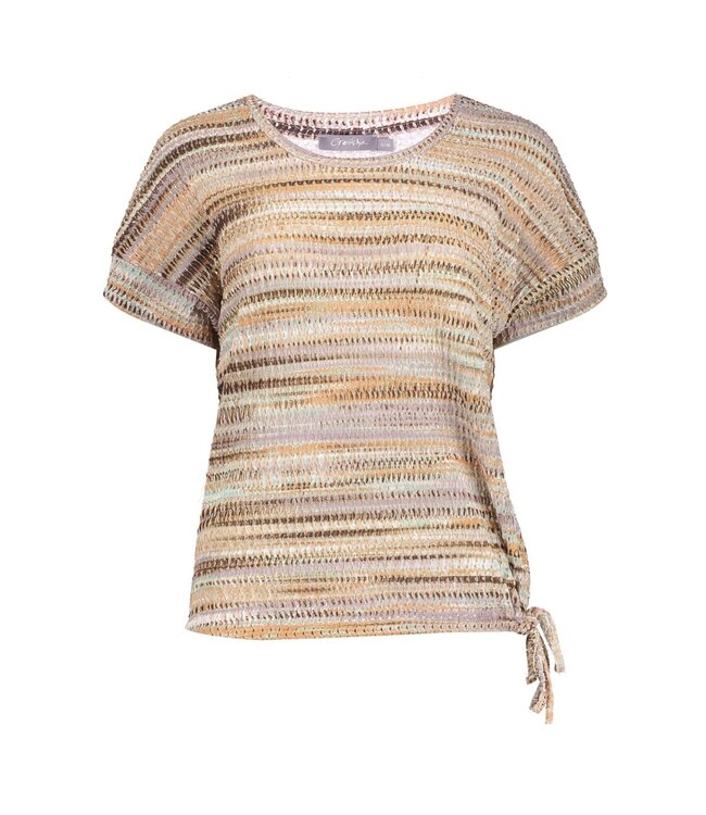 Geisha Top 62333-20 aqua/camel/sand