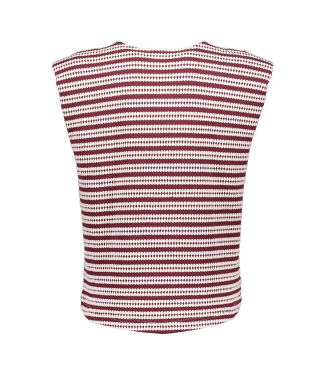 Geisha Top 63486-20 off-white/merlot