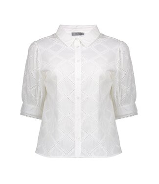 Geisha Blouse embroidery 63428-14 white