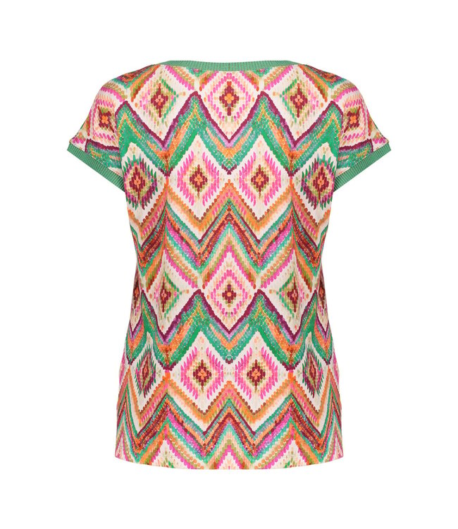 Geisha T-shirt sarah 62462-60 teal/fuschia