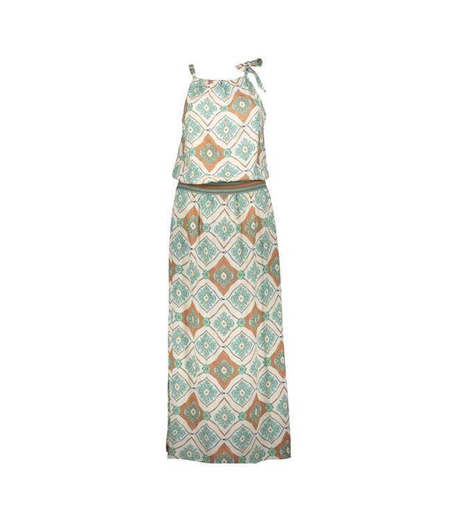 Geisha Dress 67404-20 aqua/ camel