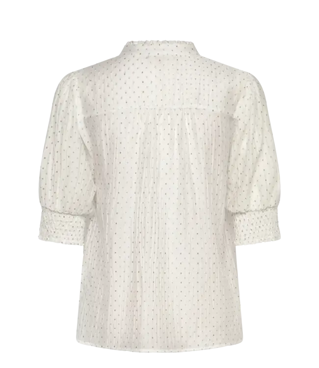 Freequent Blouse FQFLORY 208002 Brilliant white w. silver