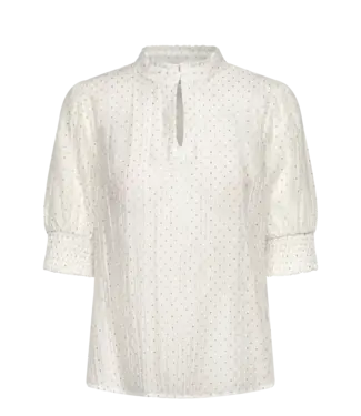 Freequent Blouse FQFLORY 208002 Brilliant white w. silver