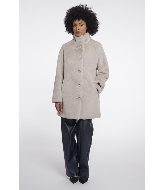 Rino & Pelle Faux Fur Coat Nonna mocha latte
