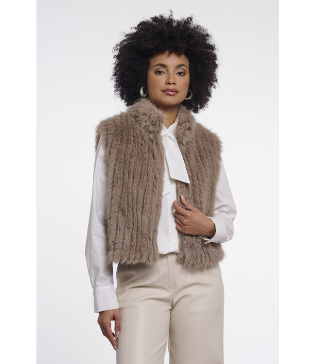 Rino & Pelle Waistcoat Dava chocolate bean