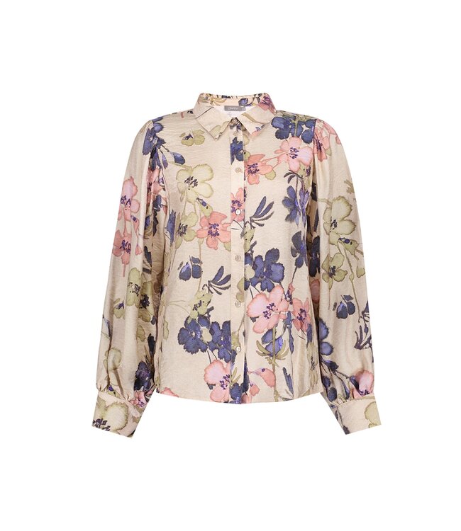 Geisha Blouse 63665-20 sand/olive