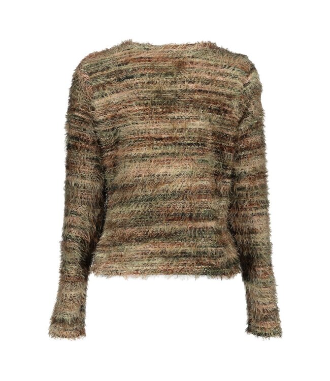 Geisha Vest stripes hairy 64500-10 brown