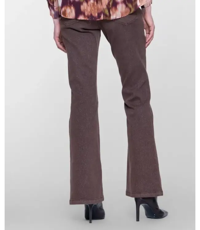Geisha Jeans flair lurex 61543-10 brown