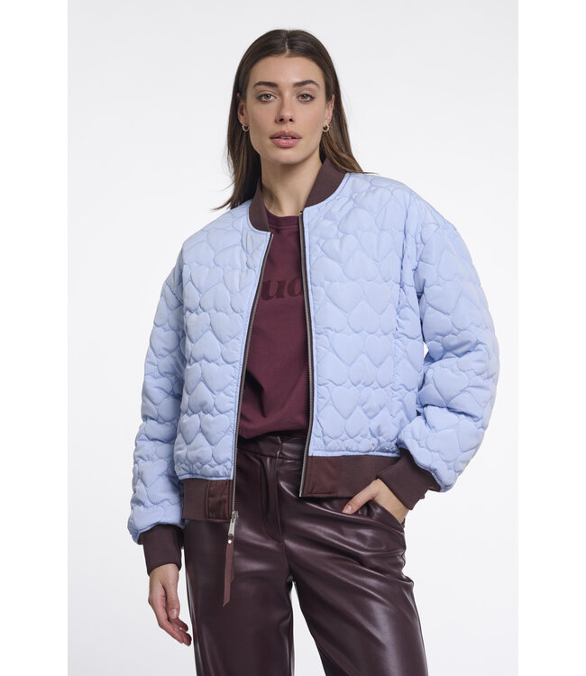 Rino & Pelle Djenna 7002611 bomber jacket fudge cloak and light blue