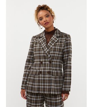 Ydence Blazer Novalee FS2633 brown/blue check