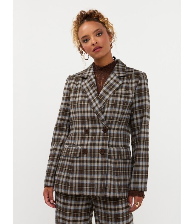 Ydence Blazer Novalee FS2633 brown/blue check