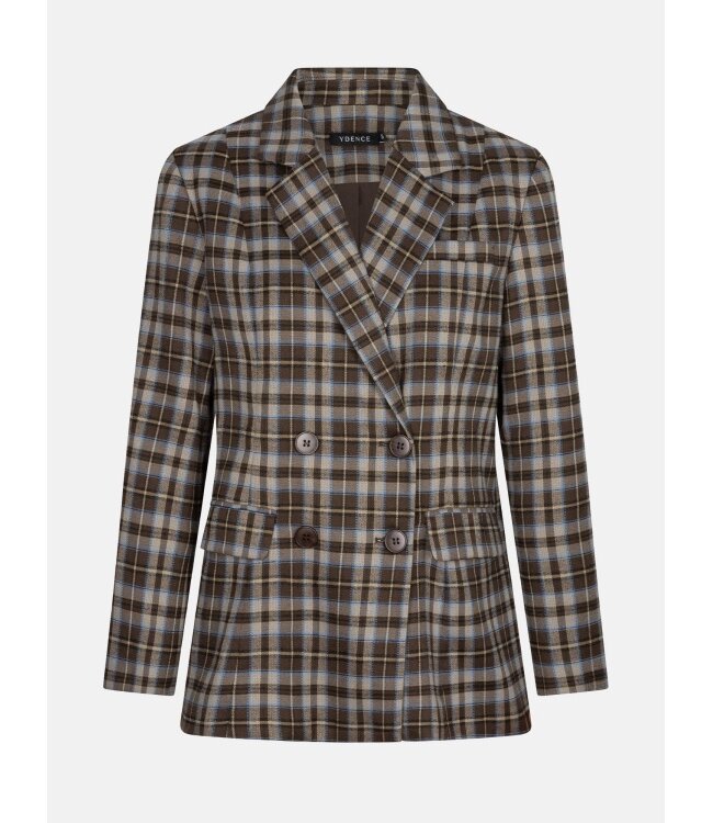 Ydence Blazer Novalee FS2633 brown/blue check