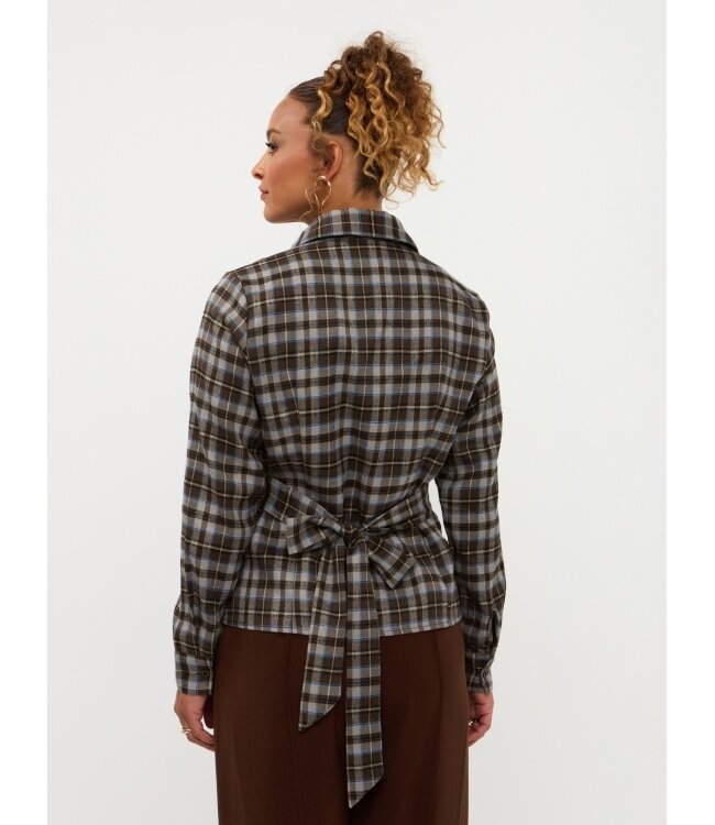 Ydence Blouse Tamila FS2637 brown/blue check