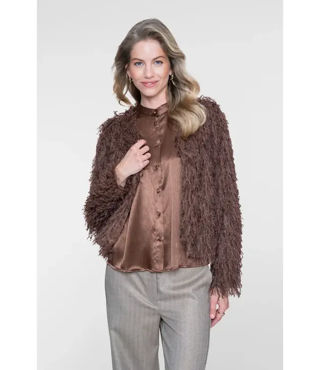 Geisha Vest Hairy 64501-10 brown