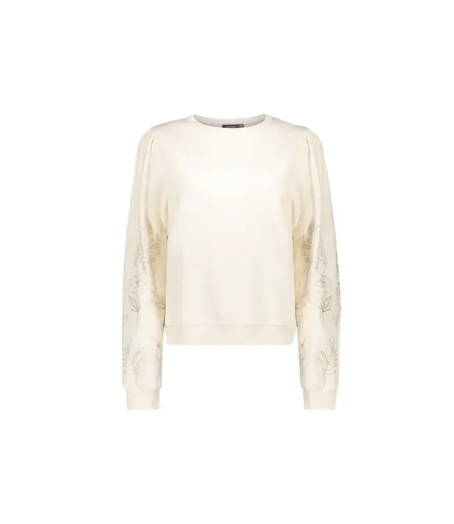 Geisha Sweater foil printed sleeves 62530-60 light sand