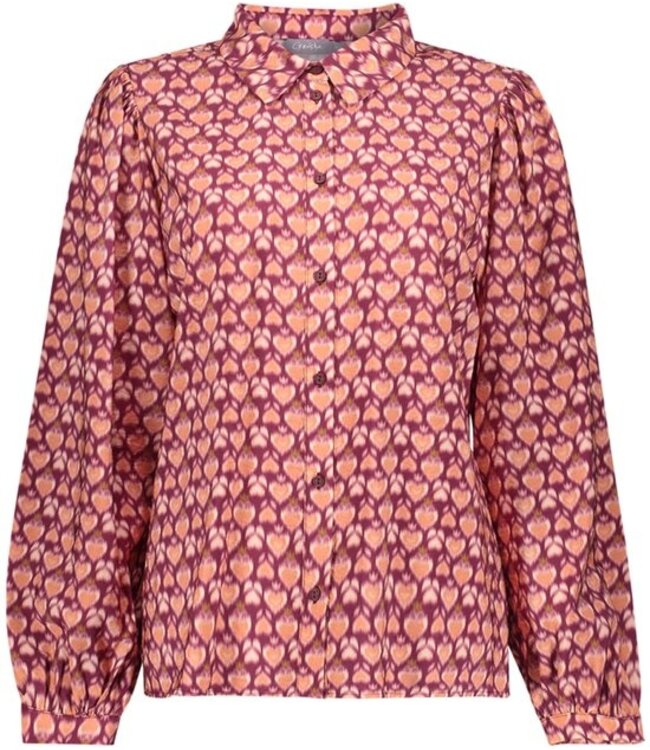 Geisha Blouse 63647-20 cassis/orange