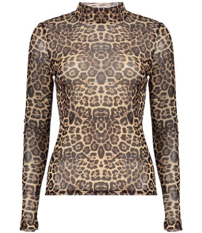 Geisha top Mesh turtle leopard 62582-14 sand/black