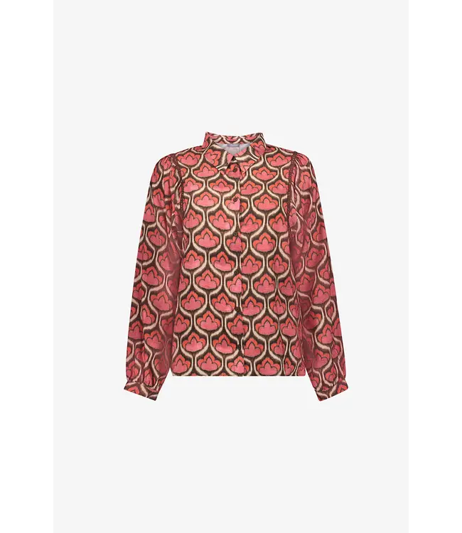 Geisha Blouse 63641-20 rede/brow
