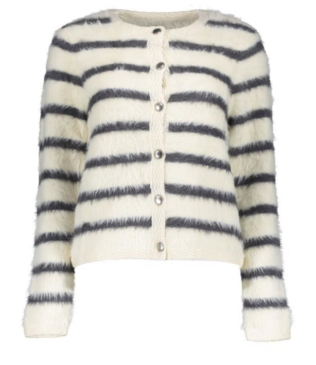 Geisha Cardigan 64504-10 off-white/dark grey