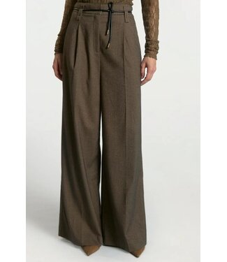 Aaiko Trousers Hailey tweed vis 518 shiitake