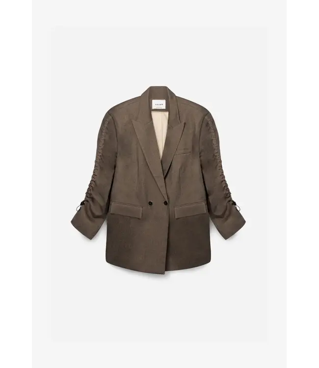 Aaiko Blazer Kendal double tweed vis 518 shiitake