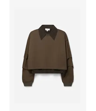 Aaiko Sweater Mure check co 155 teak green