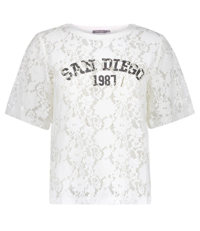 Geisha Top 63626-26 off-white/black