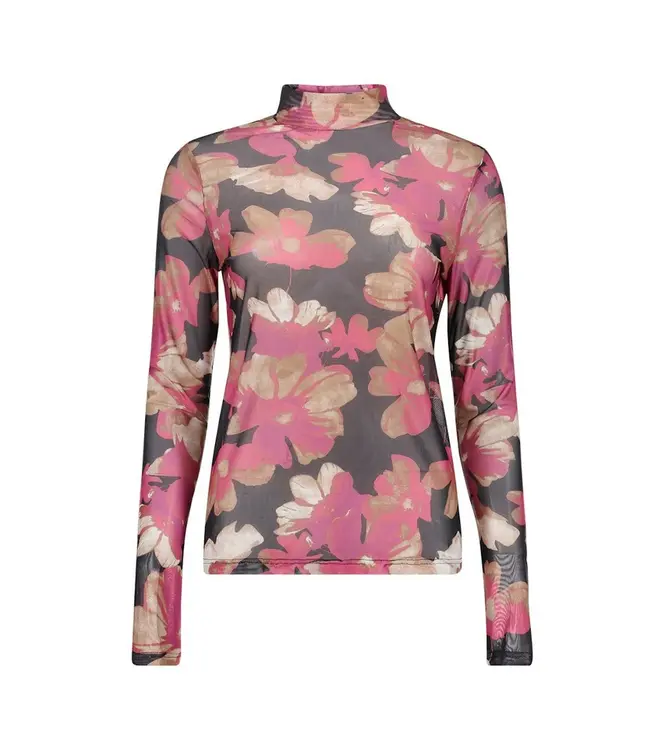 Geisha Top mesh 62832-14 black/sand/pink