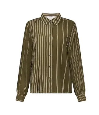 Geisha Blouse 63942-20 dark olive/ecru