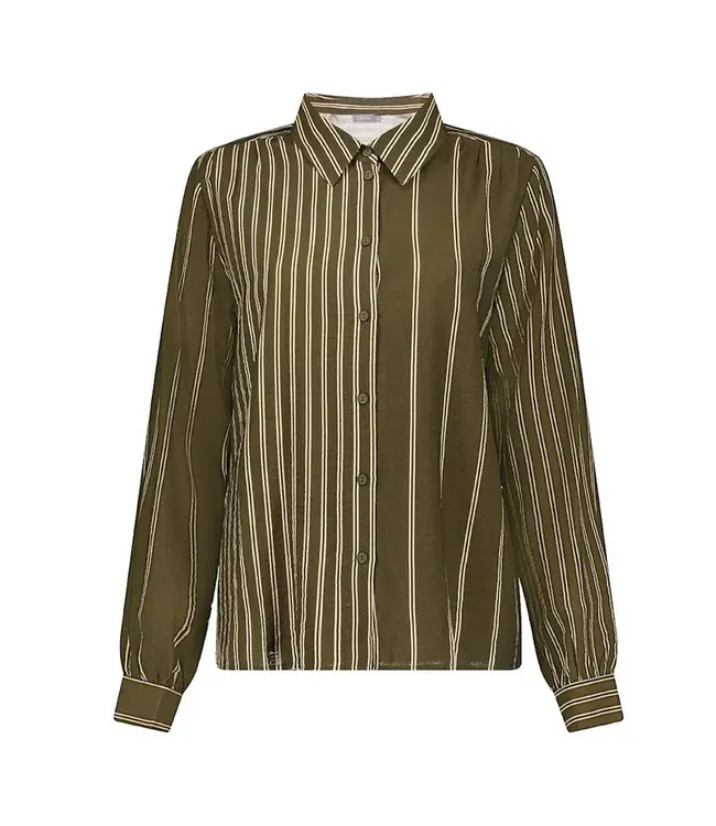 Geisha Blouse 63942-20 dark olive/ecru