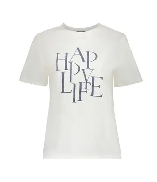 Geisha T-shirt 62573-41 off-white/navy