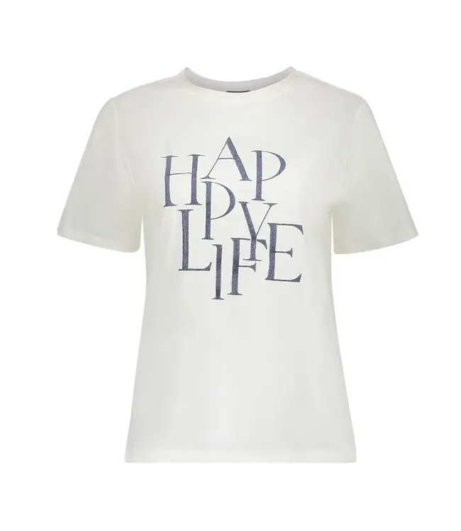 Geisha T-shirt 62573-41 off-white/navy