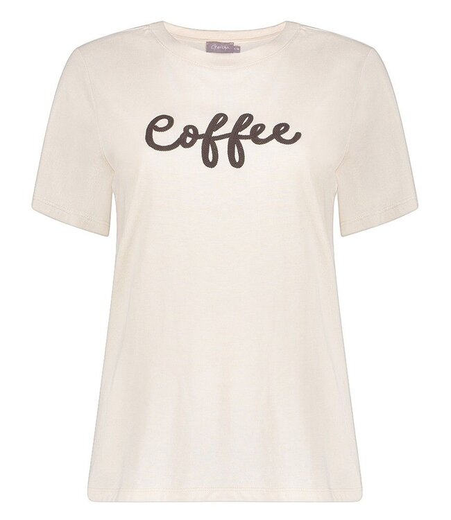 Geisha T-shirt 62571-41 sand/brown
