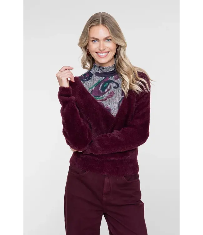 Geisha Top 64512-10 burgundy