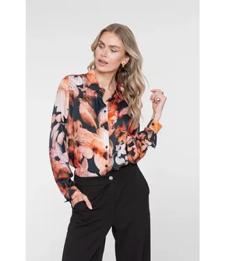 Geisha Blouse 63666-20 brique/black