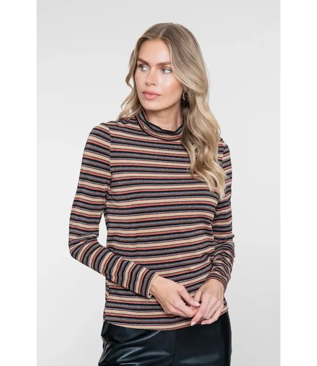 Geisha T-shirt 62593-70 sand/stone/black/copper