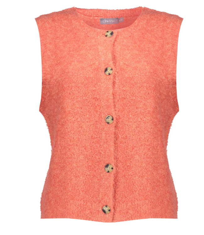 Geisha Vest sleeveless 64875-70 salmon