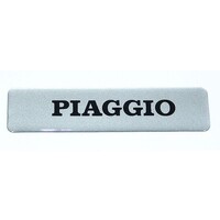 Accessori Italy Piaggio Doming 3D Logo Sticker Zilver rechthoekig