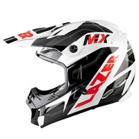 Lazer Helmen Motorcrosshelm MX8 Glassfiber Geopop Zwart Rood