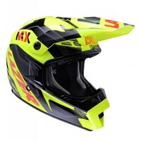 Lazer Helmen Motorcrosshelm MX8 Geopop Glassfiber Fluo Geel Zwart Rood