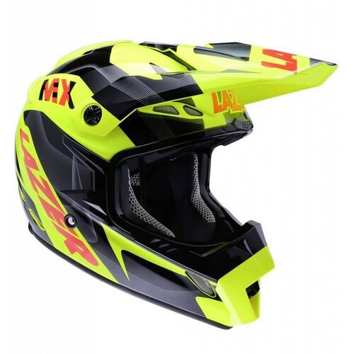 Lazer Helmen Motorcrosshelm MX8 Geopop  Fluo Geel Zwart Rood