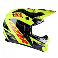 Lazer Helmen Motorcrosshelm MX8 Geopop Glassfiber Fluo Geel Zwart Rood
