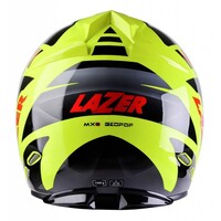 Lazer Helmen Motorcrosshelm MX8 Geopop Glassfiber Fluo Geel Zwart Rood