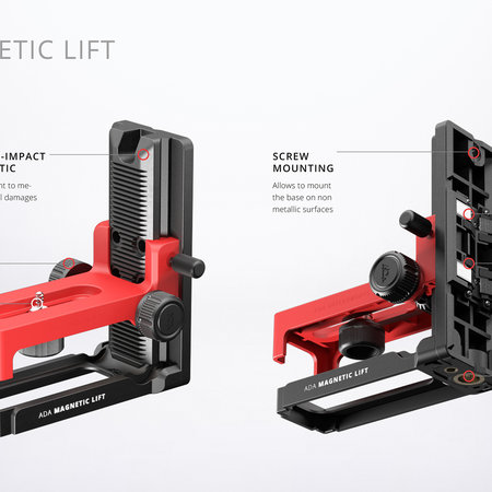 ADA  Magnetic mount with micro Lift with two fastening screws (1/4’’ and 5/8’’)