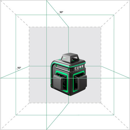 ADA  CUBE 3-360 Prof. Edition line laser with 3x360° green lines