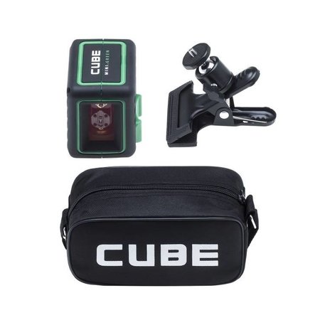 ADA  CUBE MINI linelaser Green  with Universal Clamp in  bag