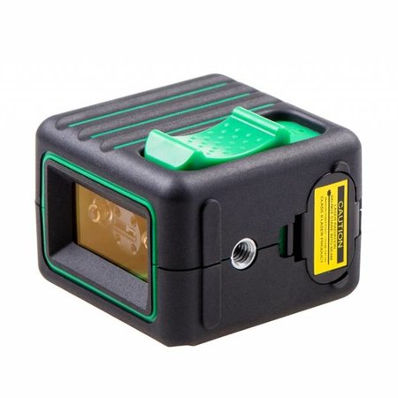 ADA  CUBE Mini  kruislijnlaser Groen met Universalklem in foudraal