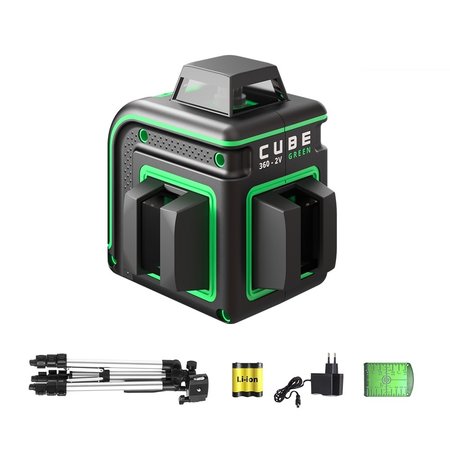 ADA  Cube 360-2V Professional Edition Green  incl. Tripod and Bag