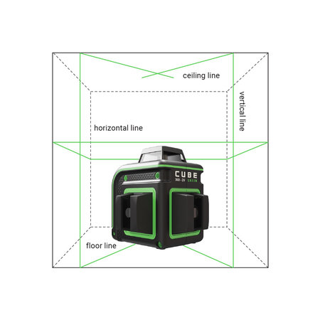ADA  Cube 360-2V Professional Edition Green  incl. Tripod and Bag