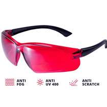 Laserbrille VISOR rot